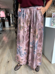 Lilac Shimmer Floral Trousers Adele