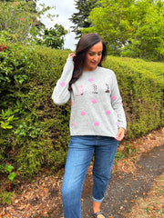 Grey Wild West Polka Dot Knit Andie