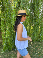 White Halter Neck Top Bethany