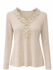 Stone Ruffle Detail Top Jeanelle