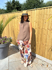 Chocolate Sleeveless Top Tiana