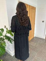 Black Lace Overlay Dress Davina