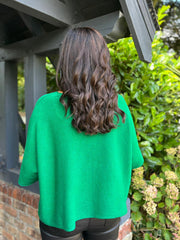 Green Reverse Seam Round Neck Diana