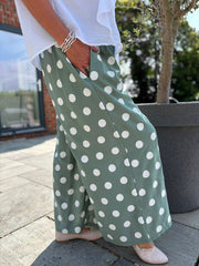 Sage Polka Dot Trousers Reagan
