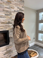 Mocha Lace Trim Sweatshirt Chelsea