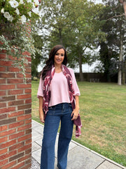 Rose V-Neck Reverse Seam Knit Diana