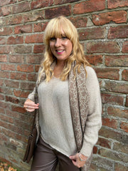 Stone Shimmer V Neck Knit Seren