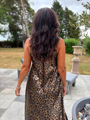 Golden Leopard Shimmer Dress Michelle
