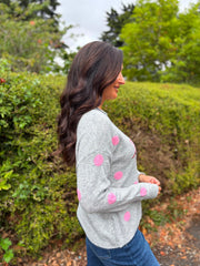 Grey Wild West Polka Dot Knit Andie
