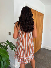 Rust Spots & Stripes Dress Trinity