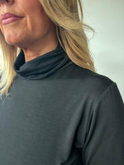 Black Roll Neck Top Julia