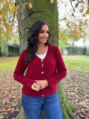 Wine Soft Knit Cardi Kesha