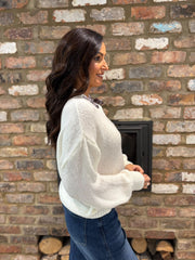 Winter White Scarf Accent Jumper Amanda