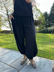 Black Cuffed Ashley Trousers