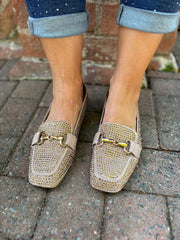 Mocha Diamante Chain Loafer