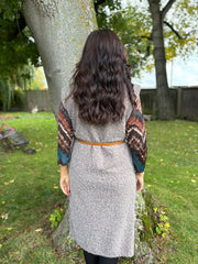 Mocha Brushed Belted Waistcoat Andrea