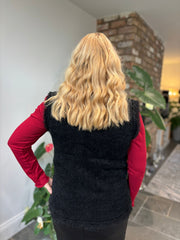 Black Soft Fringed Waistcoat Selma