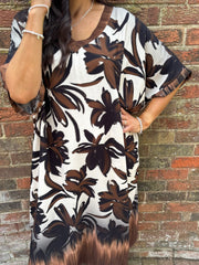 Chocolate Ombre Floral Dress Stephanie