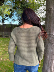 Khaki Ribbed Knit Kia