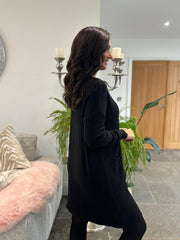 Black Soft Knit Pocket Jumper Dress Fern