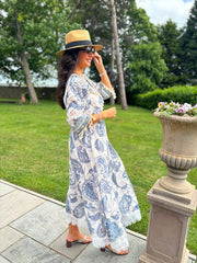 Stone Paisley Print Maxi Dress Kiki