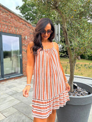 Rust Spots & Stripes Dress Trinity