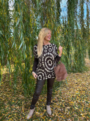 Chocolate Tie Dye Knit Skylar