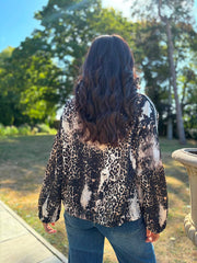Black Leopard Stripe Jacket Jordan