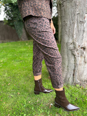 Chocolate Leopard Pattern Trousers