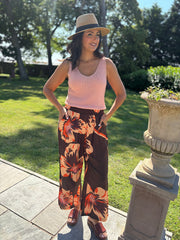 Chocolate Artisan Bloom Trousers Emily