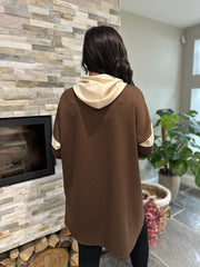 Chocolate Hooded Sweat Dress Jodie