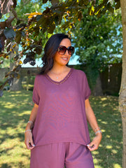 Grape Lattice Trim Top Riley