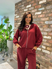 Wine Zip Up Hoodie Alice