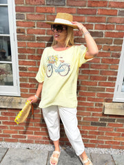 Lemon Floral Bicycle Top Fern
