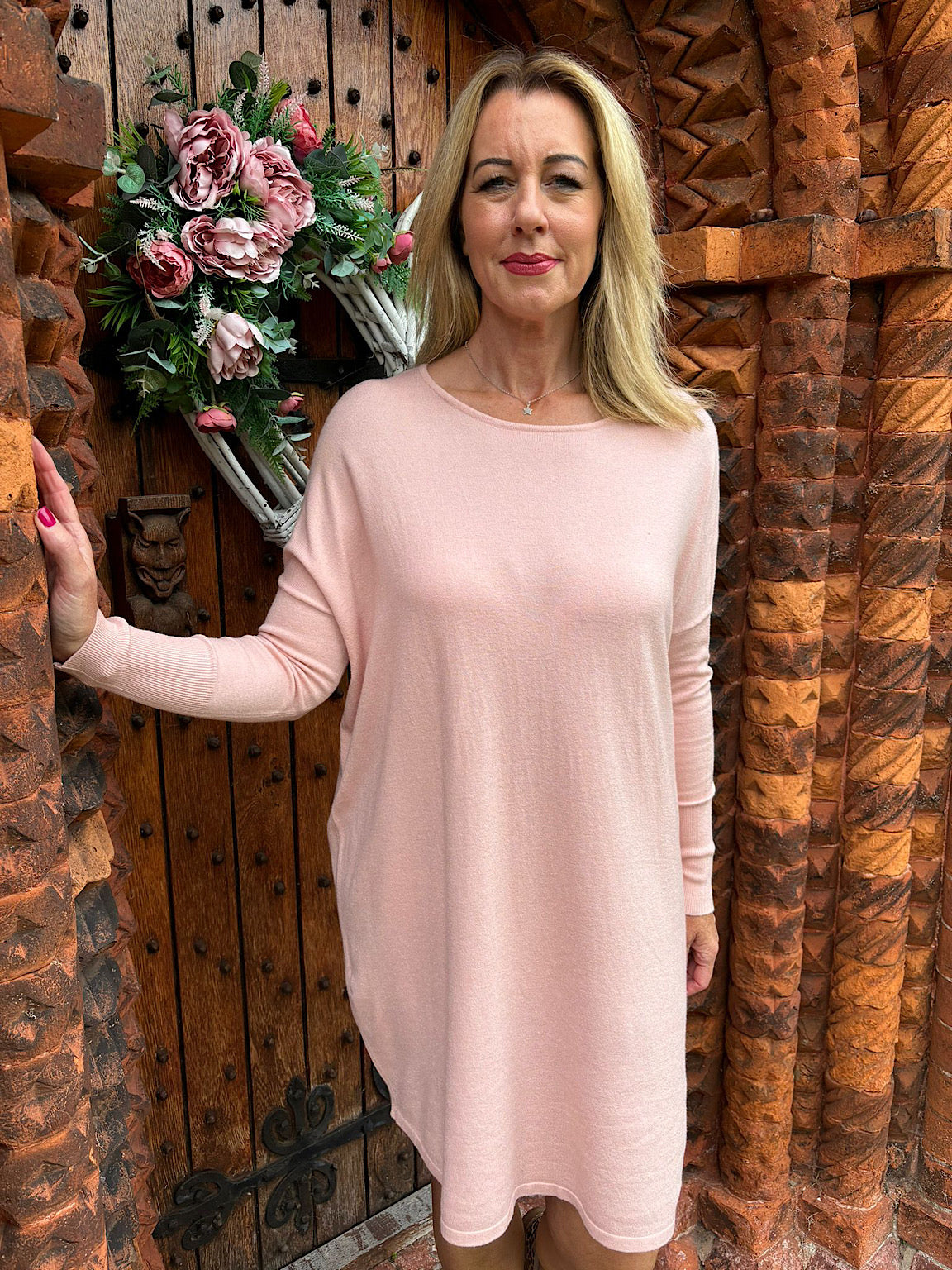 Pink Soft Fine Knit Jumper Dress Lucy Tillett s