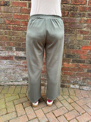 Khaki Seam Front Pull On Comfort Trousers