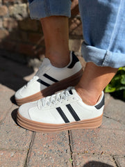 White Designer Inspired Platform Trainer