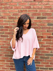 Rose V-Neck Reverse Seam Knit Diana