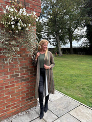 Green Pattern Stripe Shimmer Cardigan Freya