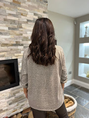 Mocha Marl Two Piece Scarf Knit Danni