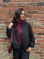 Black Lightweight Hooded Jacket Lottie