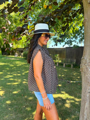 Chocolate Polka Dot Top Ashley