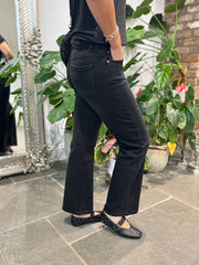 Black Denim Diamante Wide Leg Jeans