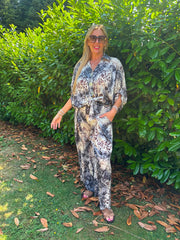 Navy Mixed Animal Print Shirt Davina