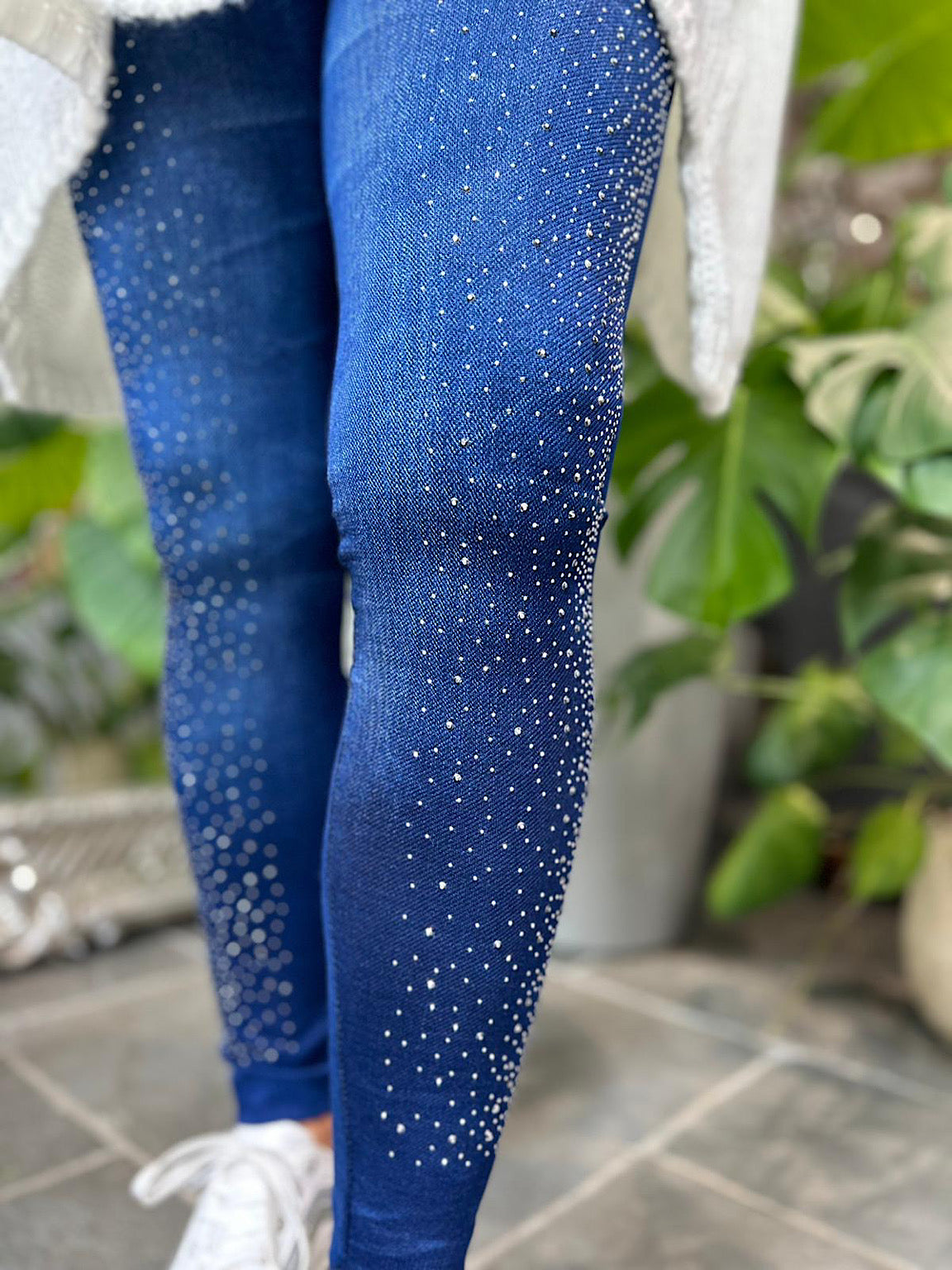 Denim Diamante Jean Look Leggings Tillett s