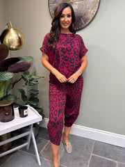 Wine Leopard Set Cara