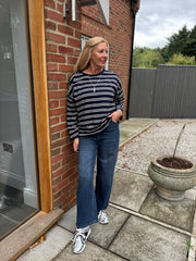 Dark Denim Barrel Leg Jeans