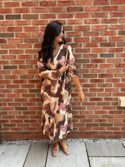 Rose Watercolour Shimmer Dress Freya