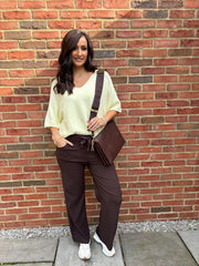 Chocolate Wide Leg Magic Trousers