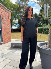 Black Shimmer Tee Aubrey